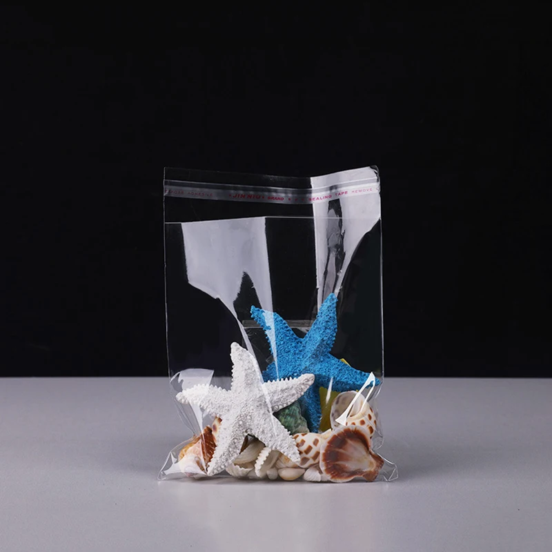 TETP 100Pcs 5Wires Clear Self Adhesive Bag Resealable Waterproof Gift Food Candy Pacakging OPP Plastic Bag Cellophane Storage - Image 3