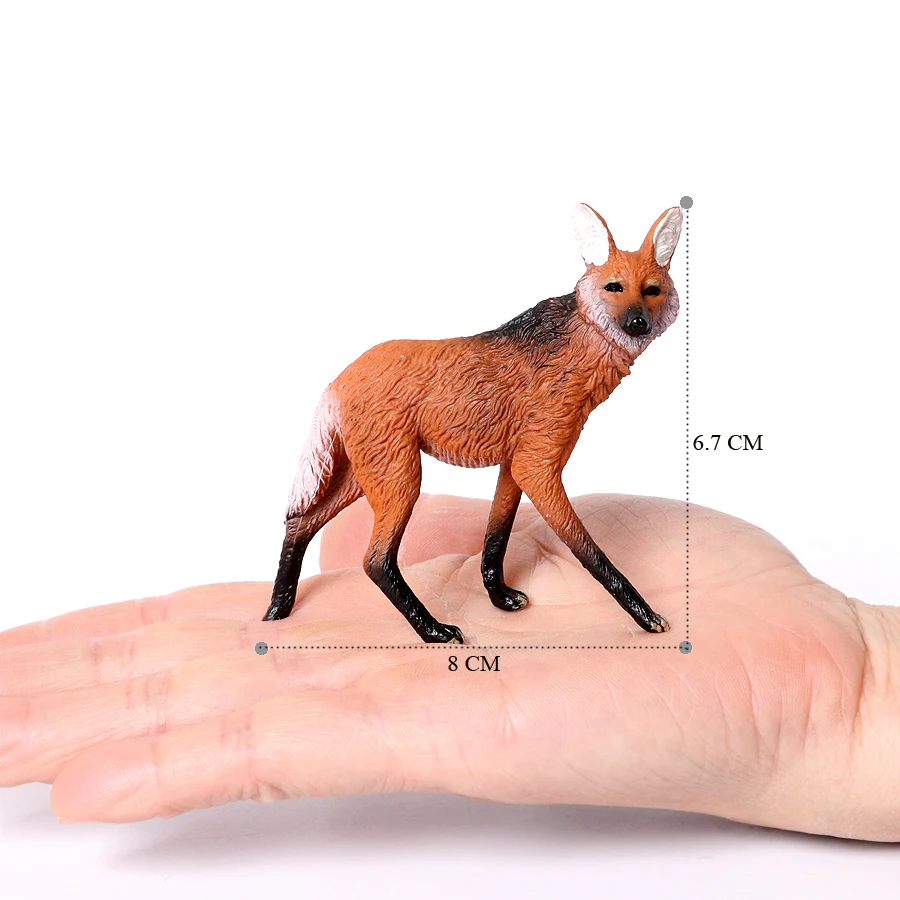 Realistic Plastic Wildlife Hyena,Maned Wolf,African Wild Dog Toy Hand Painted Figurine for Collection Science Educational Prop - Image 10