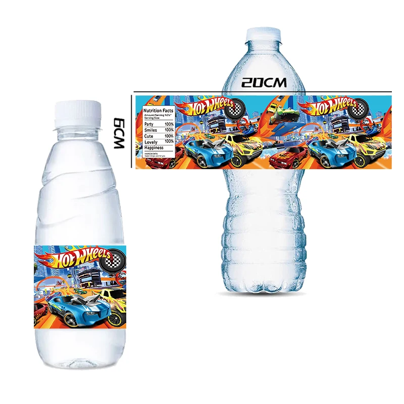 Hot Wheels Cars Water Bottle Labels Party Supplies Birthday Decorations Stickers for Boys Girls Baby Shower Racing Cars Party - Image 9