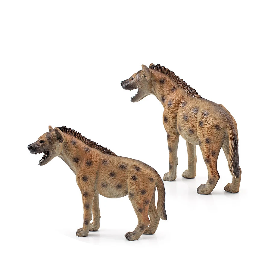 Realistic Plastic Wildlife Hyena,Maned Wolf,African Wild Dog Toy Hand Painted Figurine for Collection Science Educational Prop - Image 2