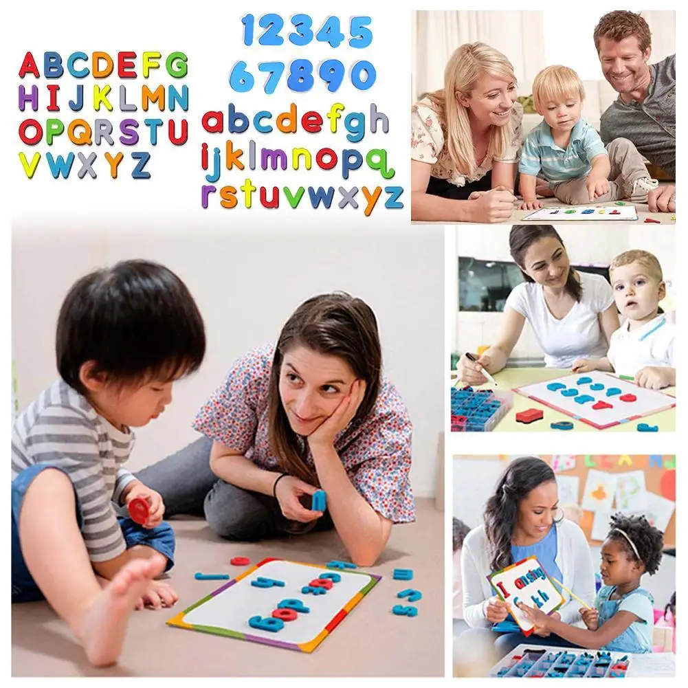 Magnetic Letters 10/26 Pcs Uppercase Lowercase Foam Alphabet ABC Magnets For Fridge Refrigerator Educational Learning Toys Set - Image 2