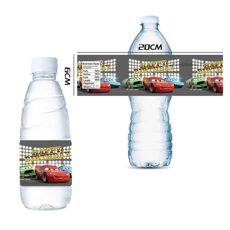 Hot Wheels Cars Water Bottle Labels Party Supplies Birthday Decorations Stickers for Boys Girls Baby Shower Racing Cars Party - Image 7