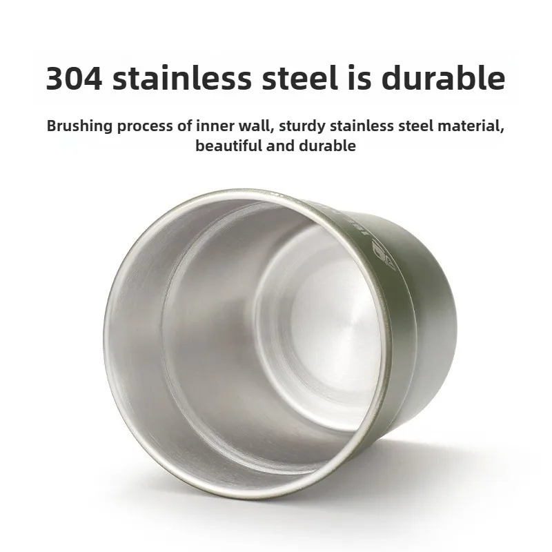 ISE MOUNT Outdoor 304 stainless steel swallow cup camping beer cup for camping beverage with storage bag - Image 3