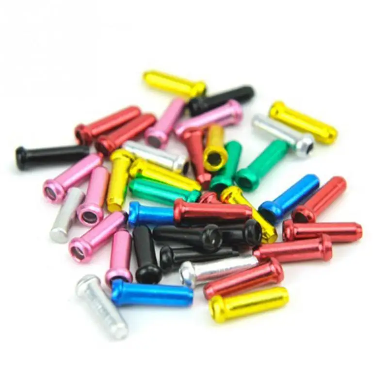 50Pcs Aluminum Bicycle Brake Wire End Caps MTB Road Bike Brake Cable Cap Wire End Cap for Brake Shift Derailleur Cable - Image 5